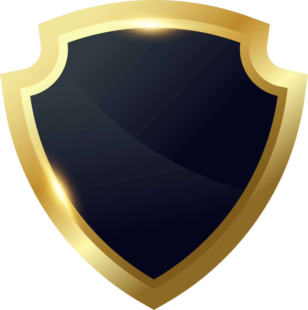 Gold shield emblem